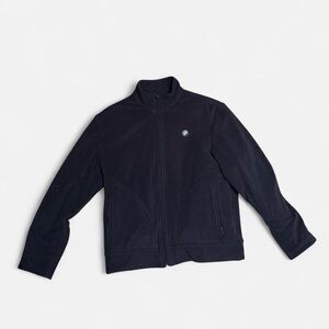 BMW Black Zip-Up Fleece Jacket with Logo